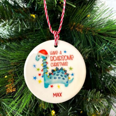 Dinosaur Personalised Christmas Tree Decoration