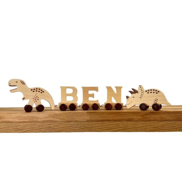 dinosaur-wooden-name-train