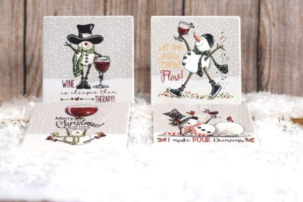 Snowman Coasters Gift Set - Image 3